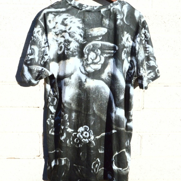 Cherubs Putti Angel Wing Floral Shirt Blouse Top - Picture 4 of 6